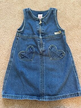 Gymboree Blue Denim Heart Pocket Jumper Dress